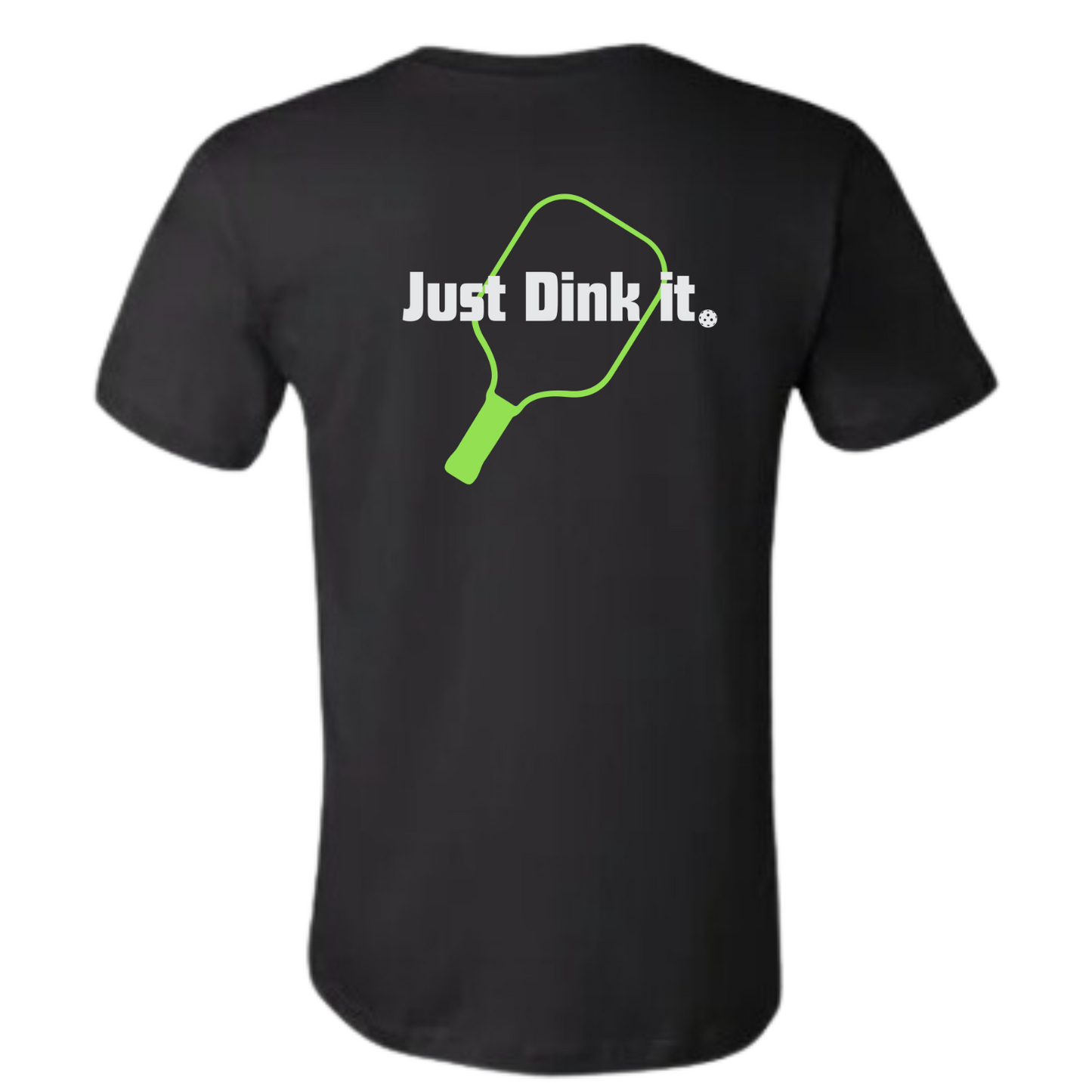 GOATEDDUDE - Just Dink it Pickleball - Adult Tee - Black - cotton/poly - GOATEDDUDE LLC
