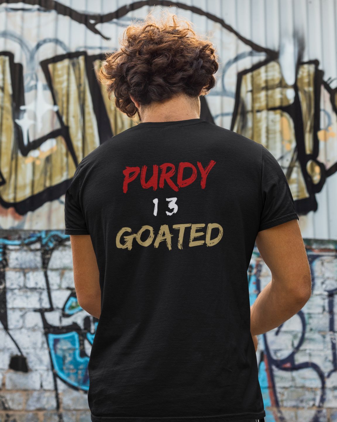 GOATEDDUDE - PURDY GOATED- Adult Graphic Tee - Black - cotton/poly - GOATEDDUDE LLC