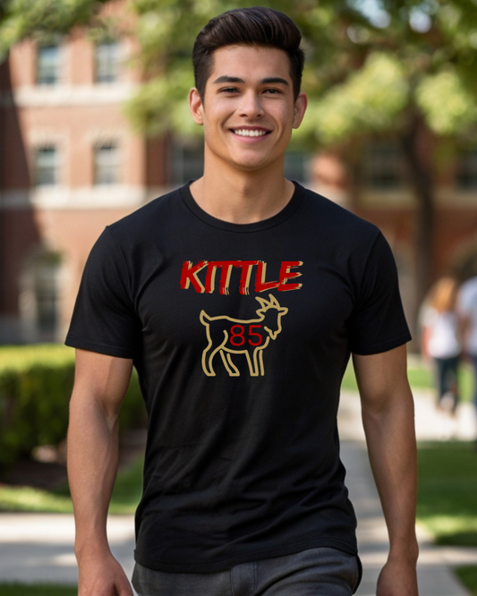 GOATEDDUDE Black Adult KITTLE GOAT Graphic Tee - GOATEDDUDE LLC