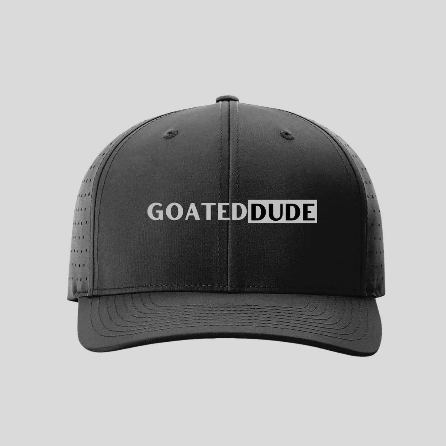 GOATEDDUDE Performance Black Snapback Hat