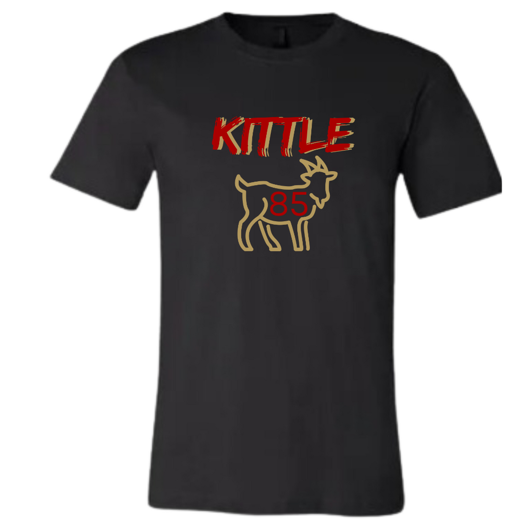 GOATEDDUDE Black Adult KITTLE GOAT Graphic Tee - GOATEDDUDE LLC