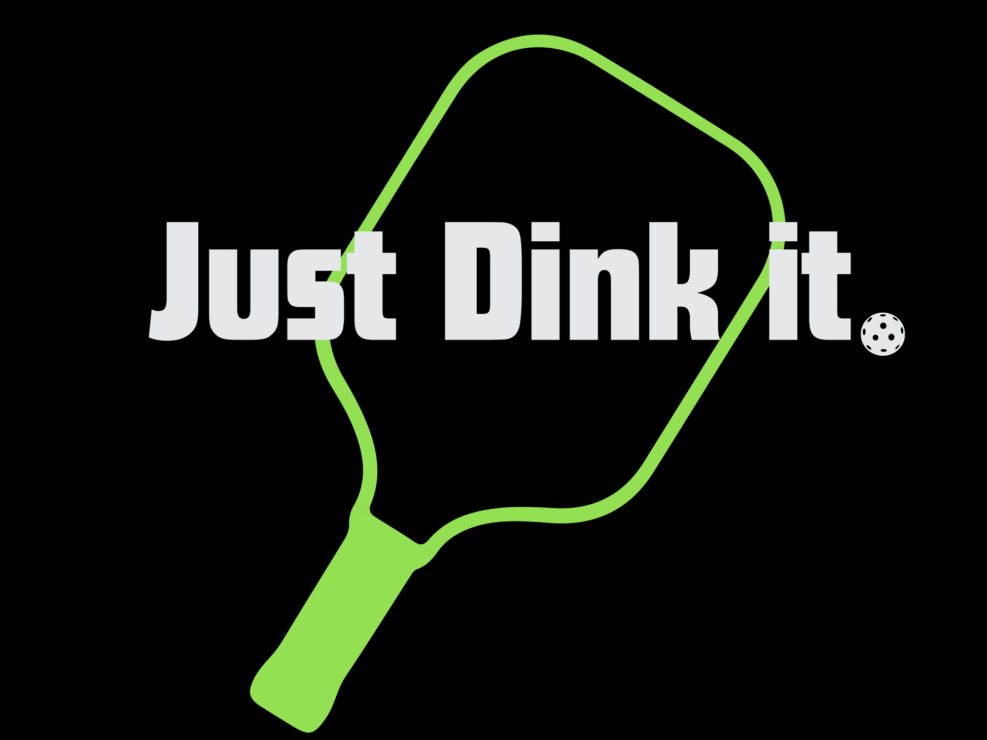 GOATEDDUDE - Just Dink it Pickleball - Adult Tee - Black - cotton/poly - GOATEDDUDE LLC