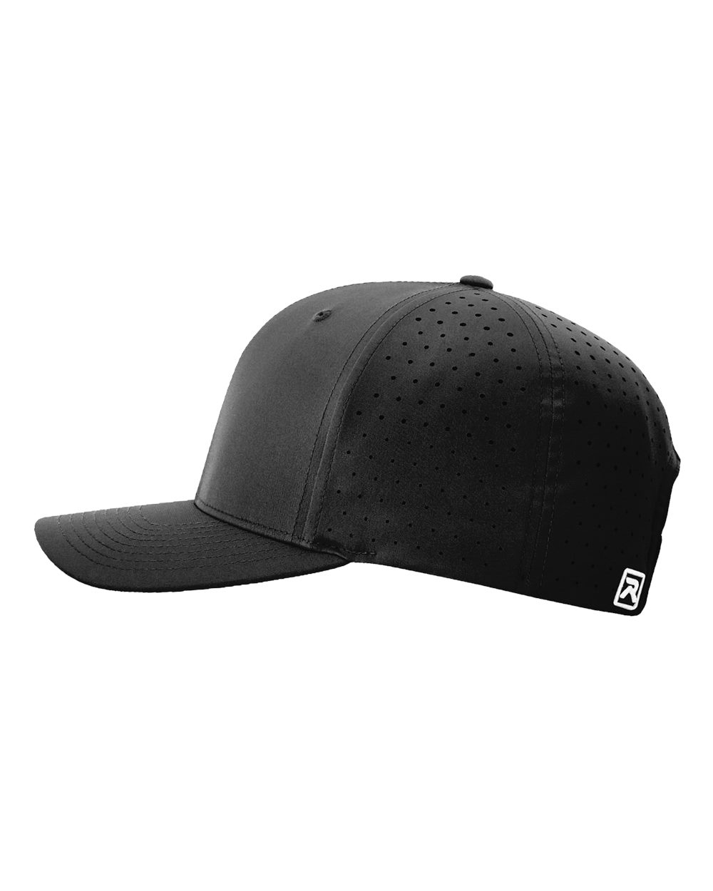 GOATEDDUDE Left Panel Logo Black Performance Snapback Hat