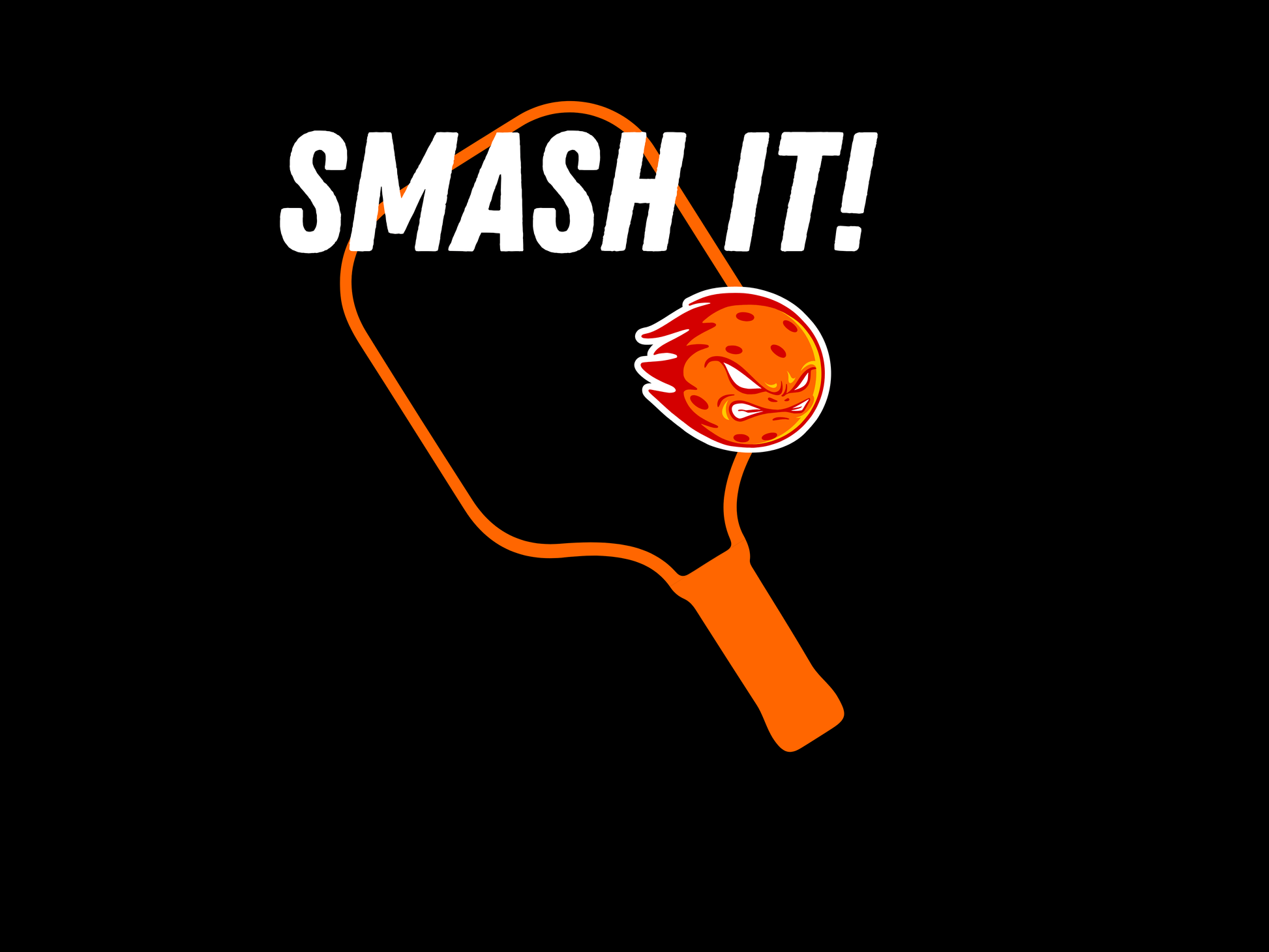 GOATEDDUDE - SMASH IT Pickleball - Adult Tee - Black - cotton/poly - GOATEDDUDE LLC