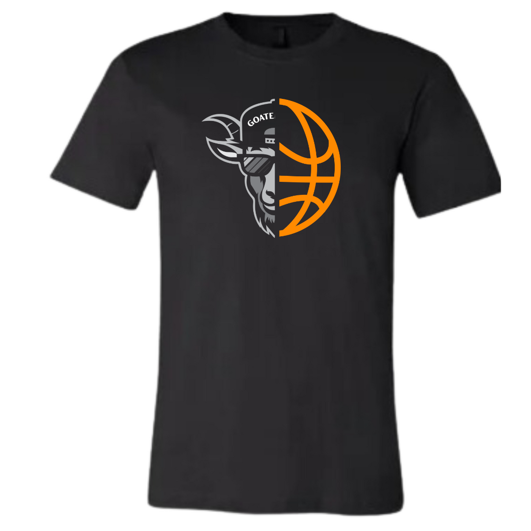 GOATEDDUDE - Basketball Goat - Youth Tee - Black - cotton/poly - GOATEDDUDE LLC