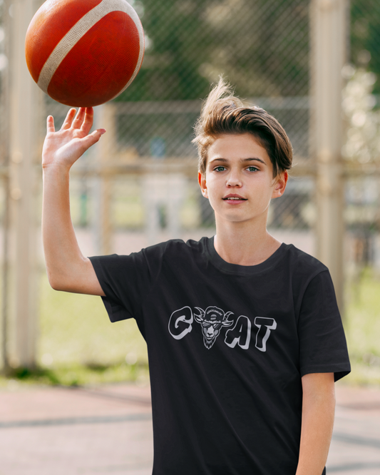GOATEDDUDE - GOAT - Youth Tee - Black - cotton/poly