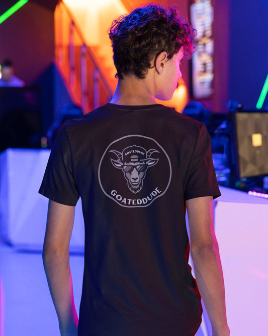 GOATEDDUDE - The EMBLEM - Adult Motivational Tee - Black - cotton/poly