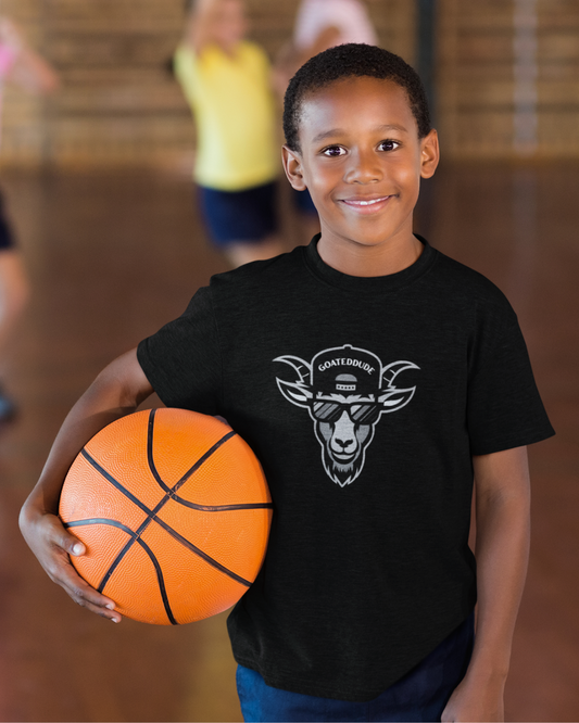 GOATEDDUDE - The OG GOATEDDUDE logo - Youth Tee - Black - cotton/poly