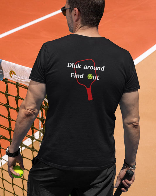 GOATEDDUDE - Dink Around Find Out Pickleball - Adult Tee - Black - cotton/poly
