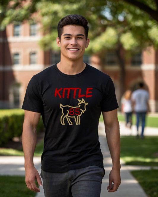GOATEDDUDE - KITTLE GOAT- Adult Graphic Tee - Black - cotton/poly