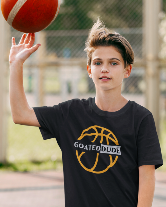 GOATEDDUDE - SHOT CALLER Basketball - Youth Tee - Black - cotton/poly