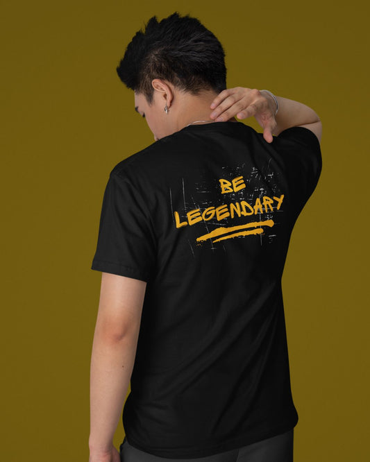 GOATEDDUDE - Be Legendary - Adult Motivational Tee - Black - cotton/poly