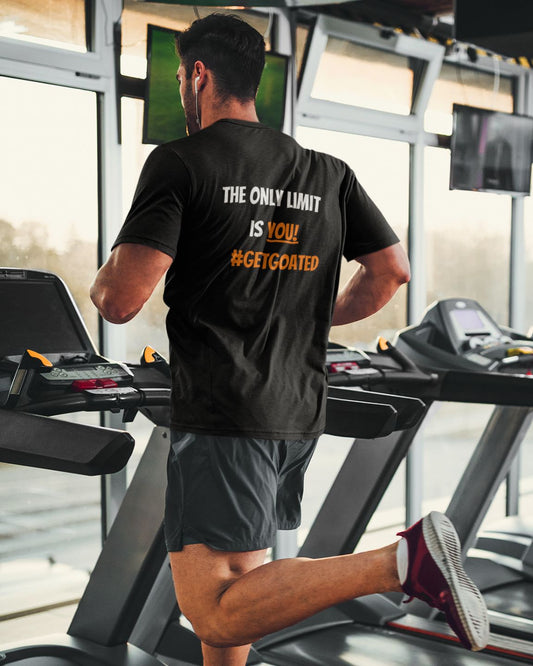 GOATEDDUDE - The Only Limit is YOU - Adult Motivational Tee - Black - cotton/poly