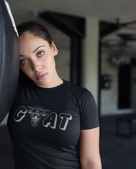 GOATEDDUDE - GOAT - Adult Motivational Tee - Black - cotton/poly