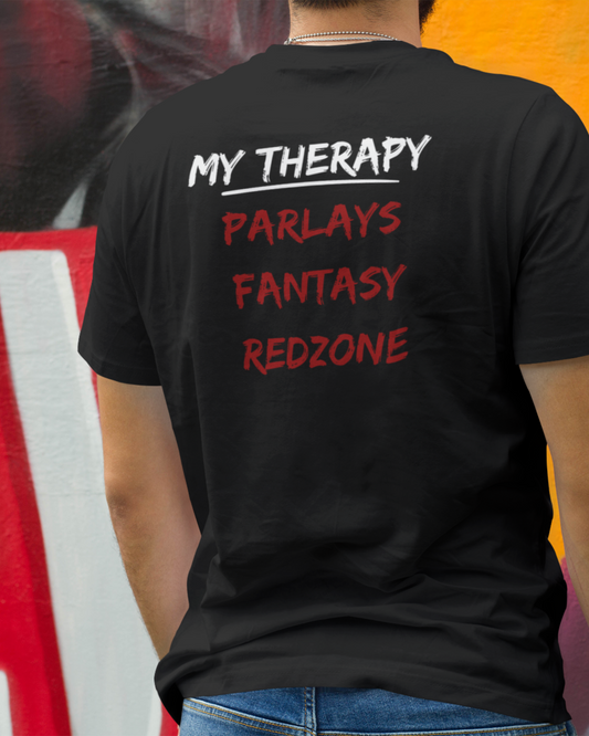 GOATEDDUDE Black Adult MY THERAPY Motivational Tee