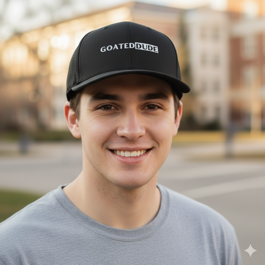 GOATEDDUDE Performance Black Snapback Hat
