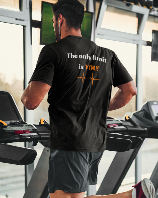 GOATEDDUDE Black Adult ONLY LIMIT IS YOU Motivational Tee