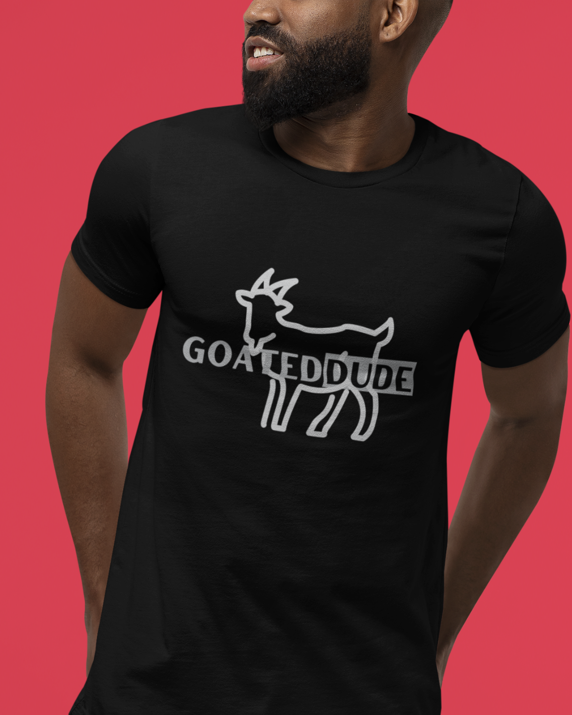 GOATEDDUDE - ICON - Adult Motivational Tee - Black - cotton/poly - GOATEDDUDE LLC